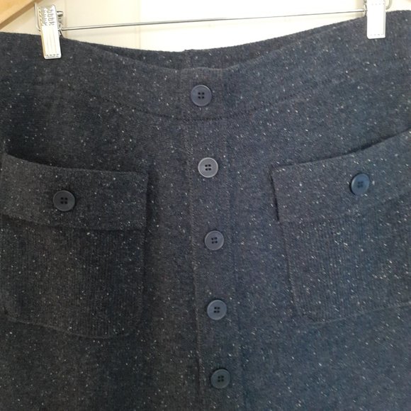 NEW Sundance Home Front Lambswool Blend Tweed Skirt Blue Size M - Picture 6 of 11
